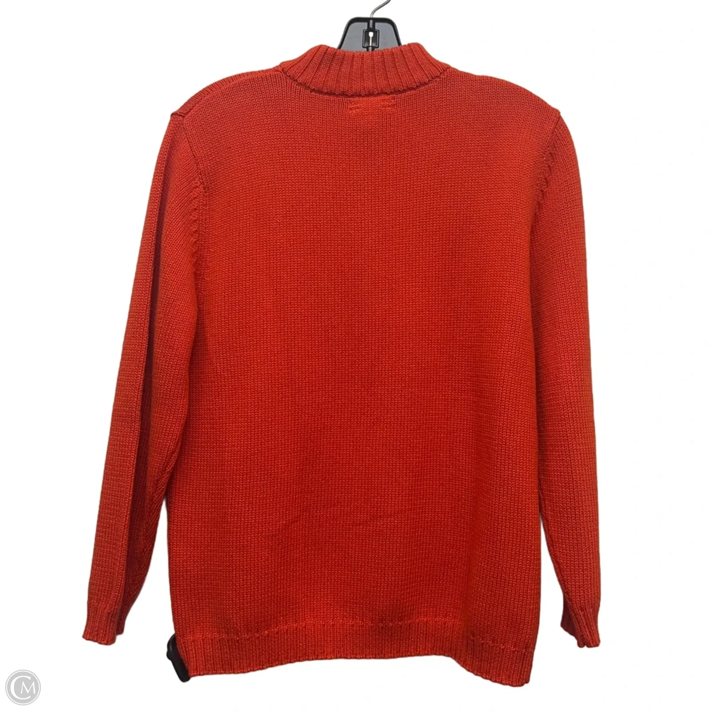 Sweatshirt Collar By Lands End In Orange, Size: L