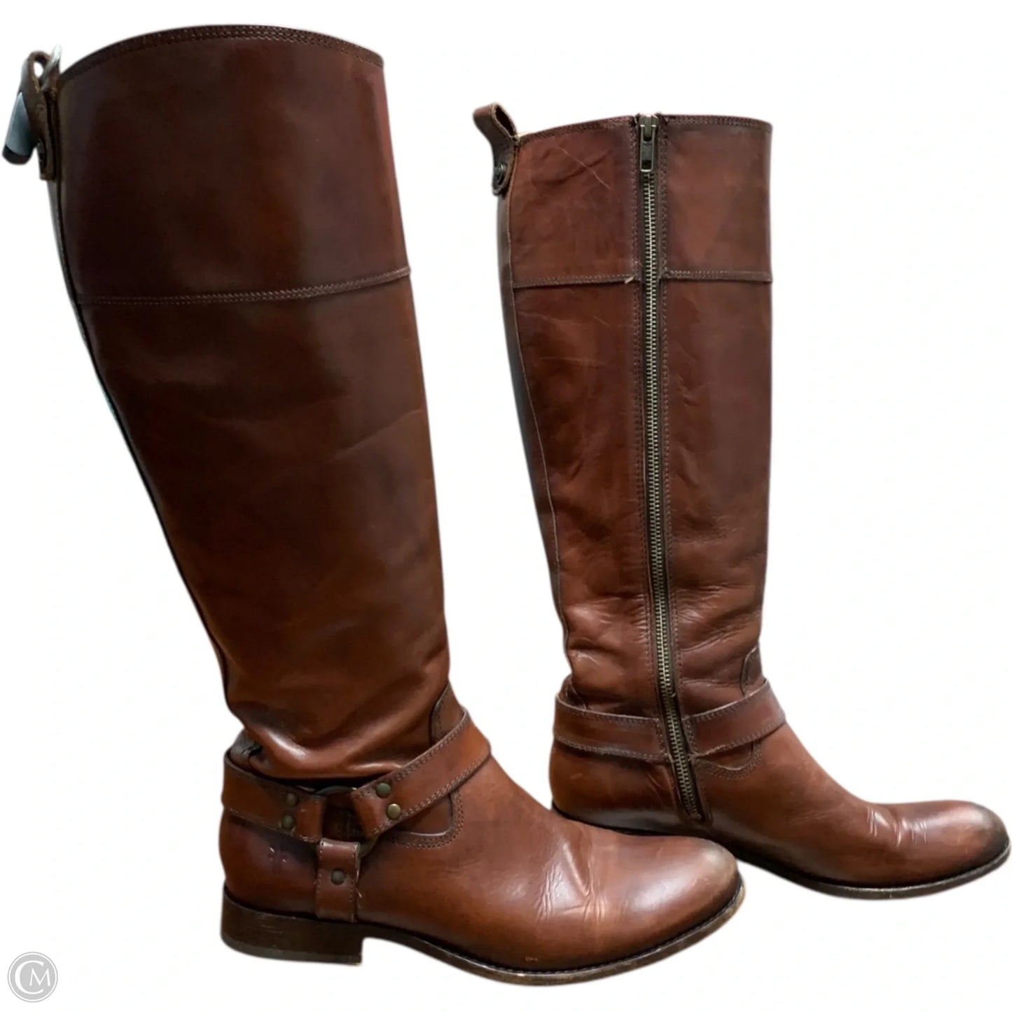 Boots Designer By Frye In Brown, Size: 9.5