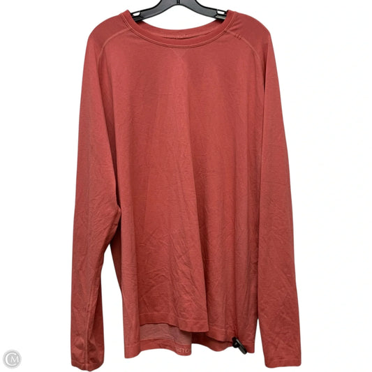 Athletic Top Long Sleeve Crewneck By Lululemon In Pink, Size: Xxl