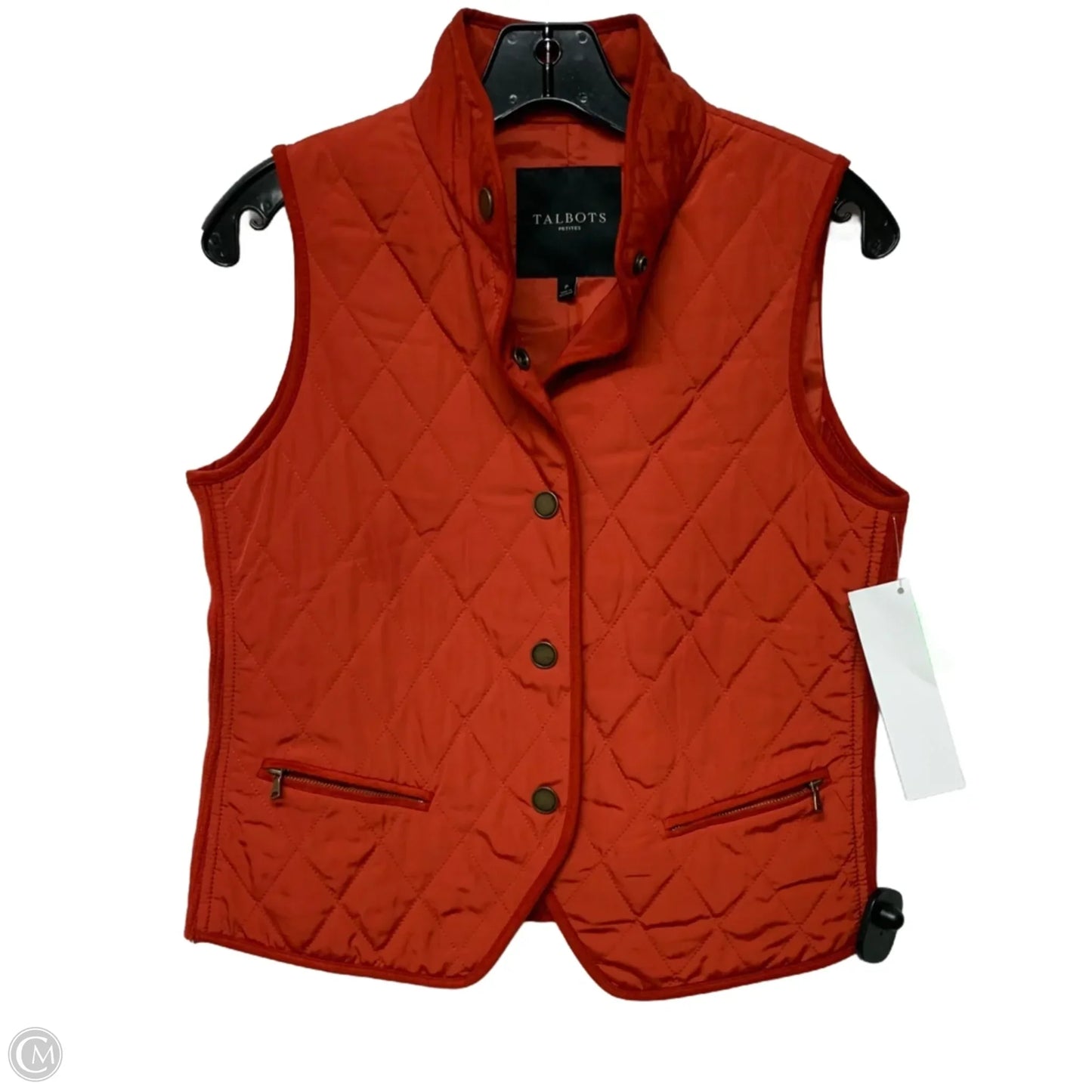 Vest Puffer & Quilted By Talbots In Orange, Size: Xsp