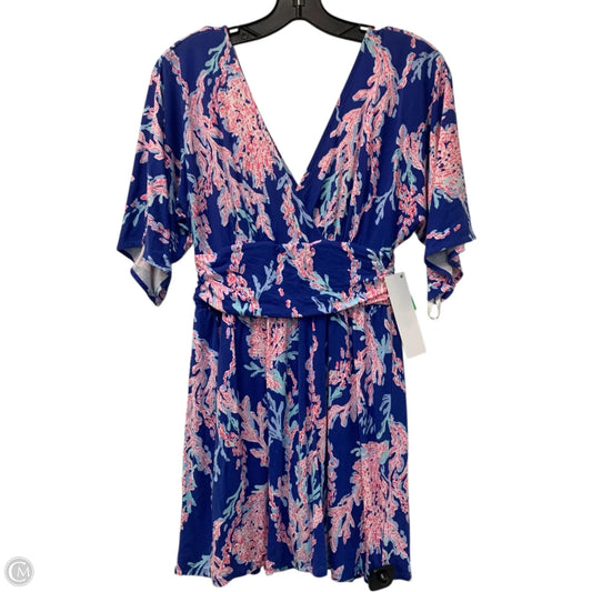 Romper Designer By Lilly Pulitzer In Blue & Pink, Size: Xs