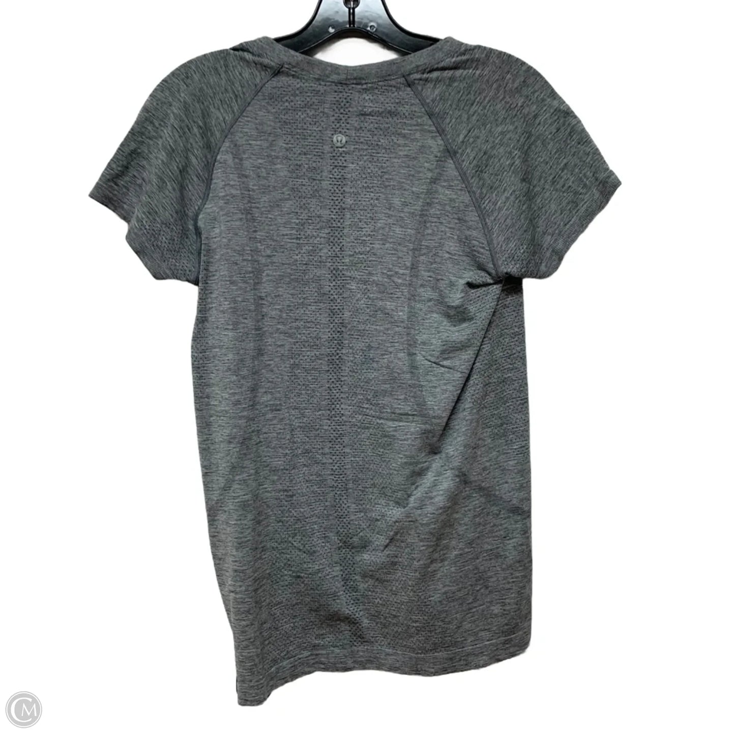 Athletic Top Short Sleeve By Lululemon In Grey, Size: M