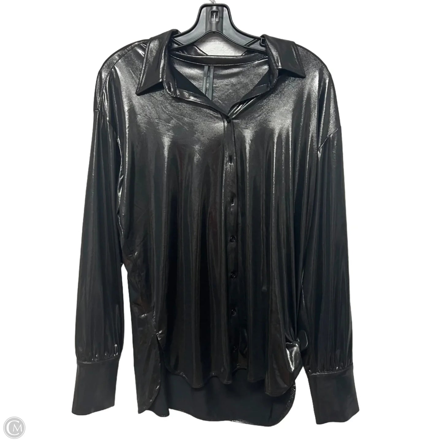 Top Long Sleeve By Anthropologie In Silver, Size: S