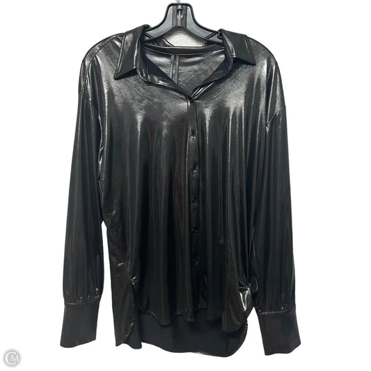 Top Long Sleeve By Anthropologie In Silver, Size: S