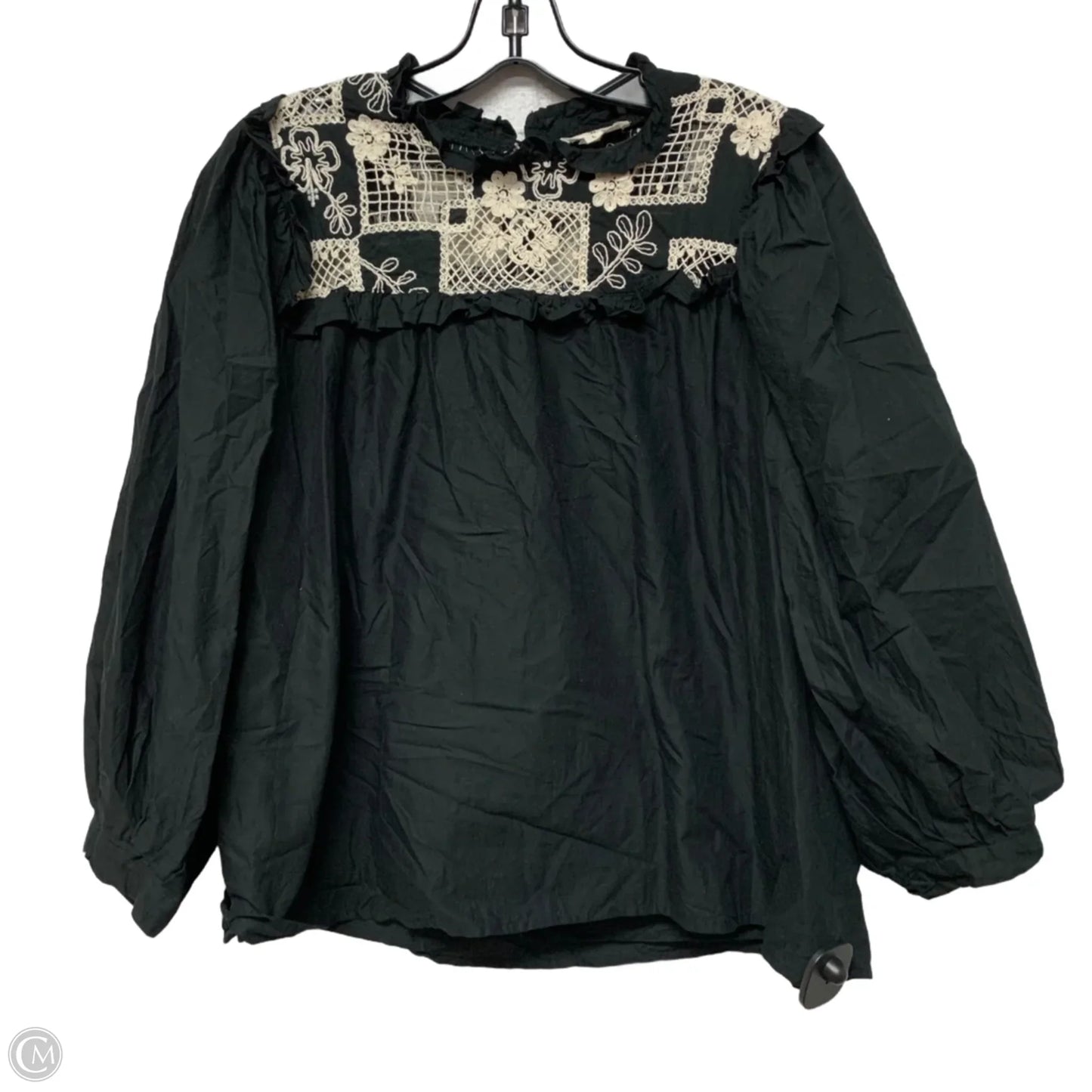 Top Long Sleeve By Entro In Black, Size: L