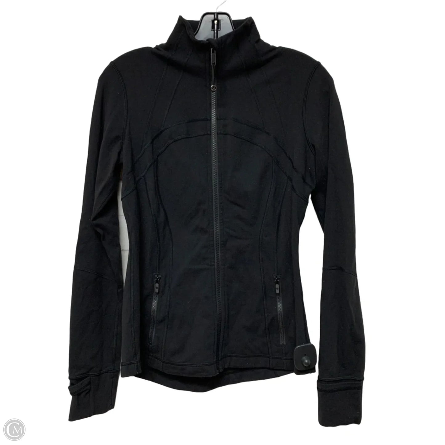Athletic Jacket By Lululemon In Black, Size: M