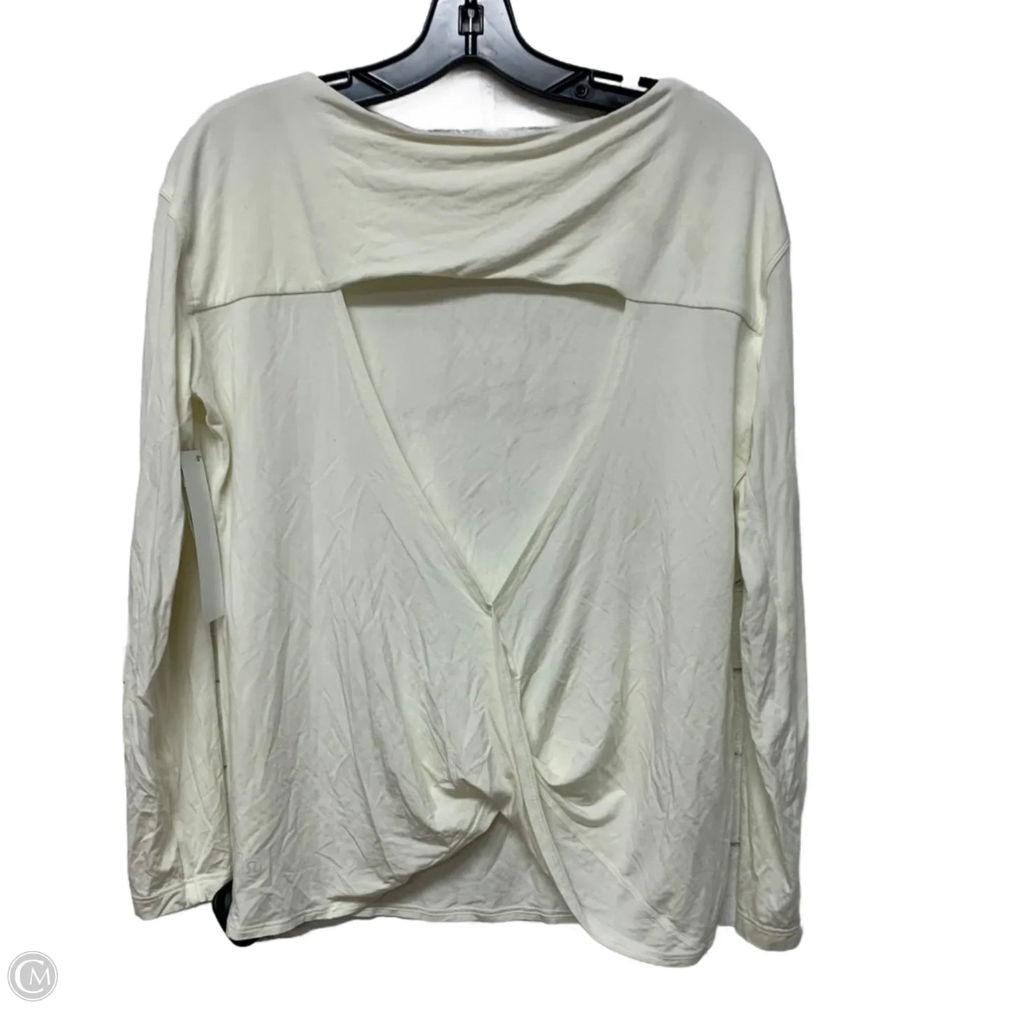 Athletic Top Long Sleeve Crewneck By Lululemon In Cream, Size: M