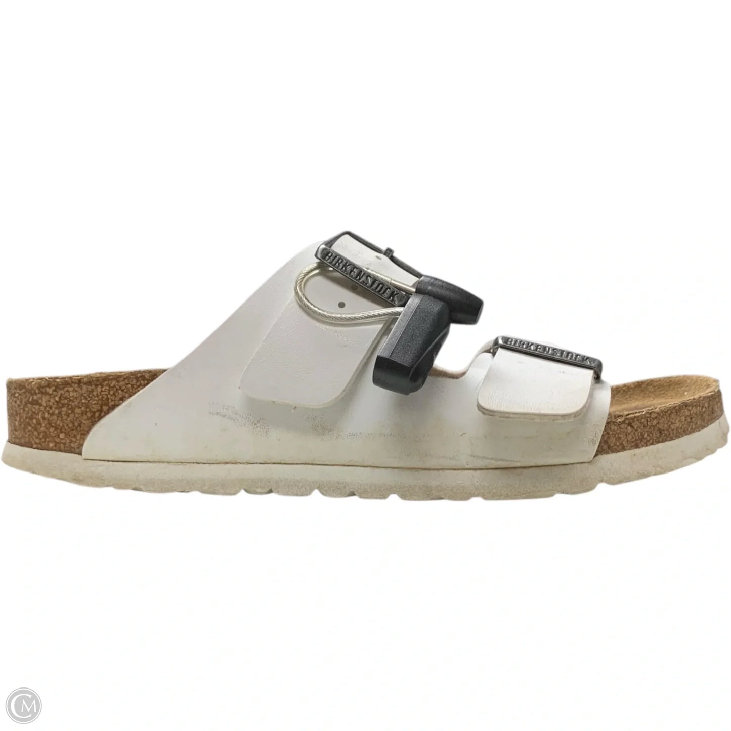 Sandals Flats By Birkenstock In White, Size: 8