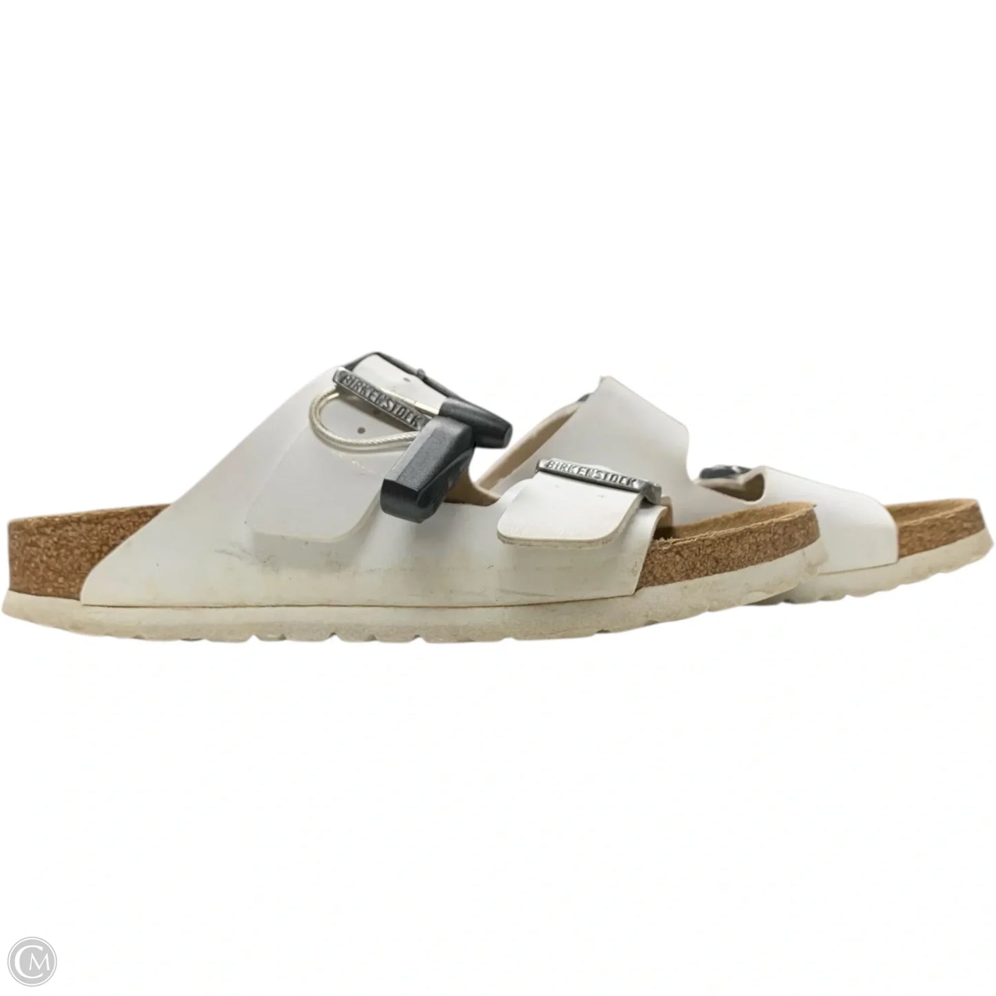 Sandals Flats By Birkenstock In White, Size: 8