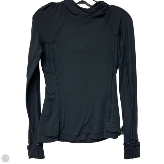 Athletic Top Long Sleeve Hoodie By Lululemon In Black, Size: S