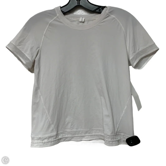 Athletic Top Short Sleeve By Lululemon In White, Size: Xs
