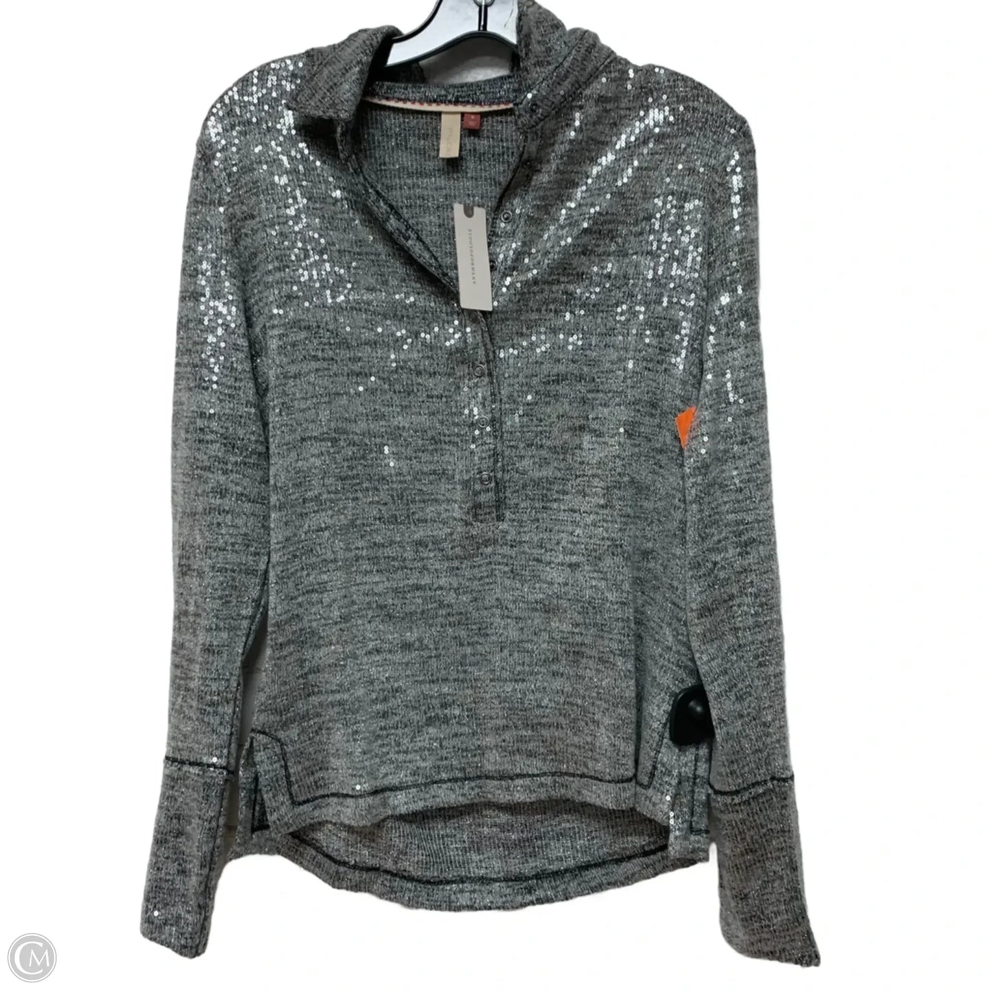 Top Long Sleeve By Pilcro In Silver, Size: M