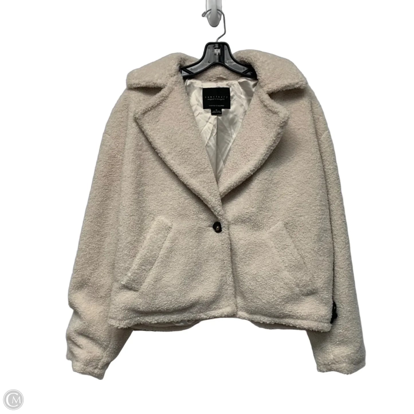 Jacket Faux Fur & Sherpa By Sanctuary In Cream, Size: M