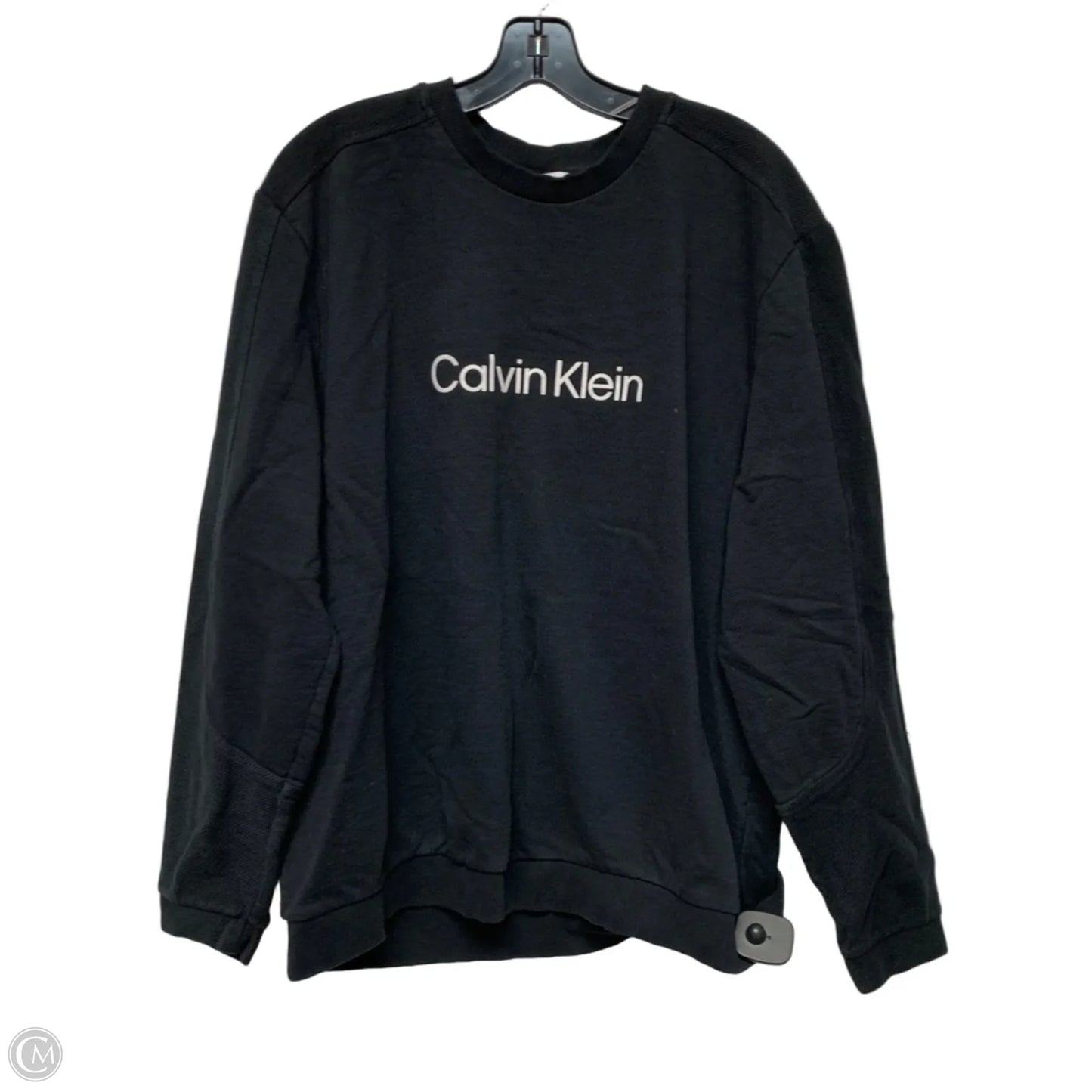Sweatshirt Crewneck By Calvin Klein In Black, Size: Xl