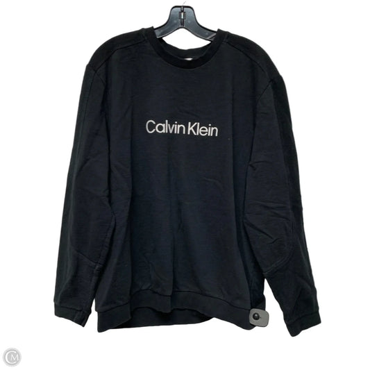 Sweatshirt Crewneck By Calvin Klein In Black, Size: Xl