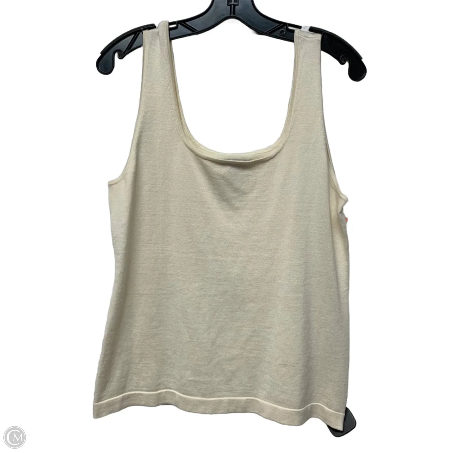 Top Sleeveless Basic By 41 Hawthorn In Cream, Size: 1x