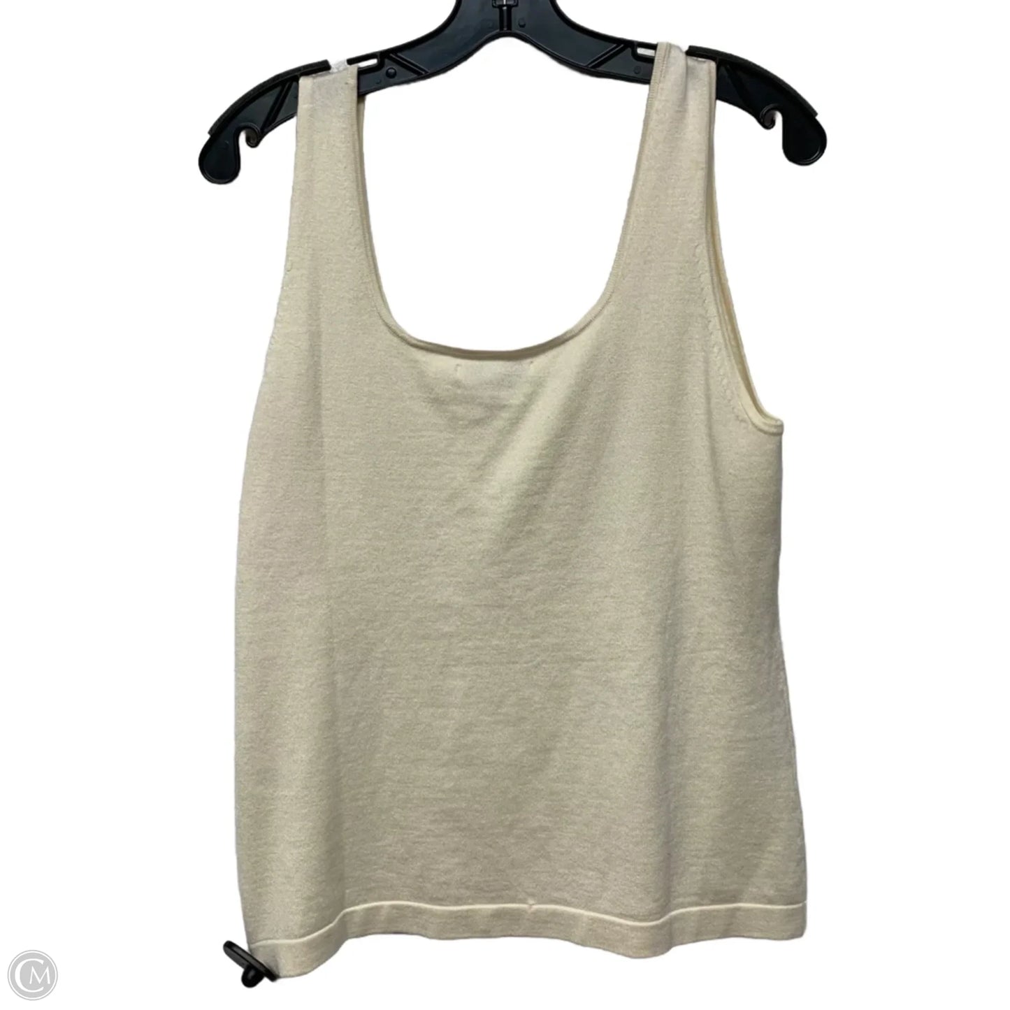 Top Sleeveless Basic By 41 Hawthorn In Cream, Size: 1x