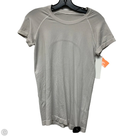Athletic Top Short Sleeve By Lululemon In White, Size: S