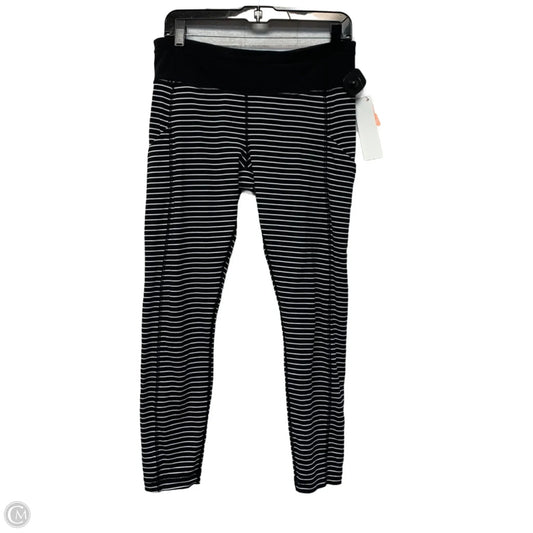 Athletic Leggings By Lululemon In Black & White, Size: M