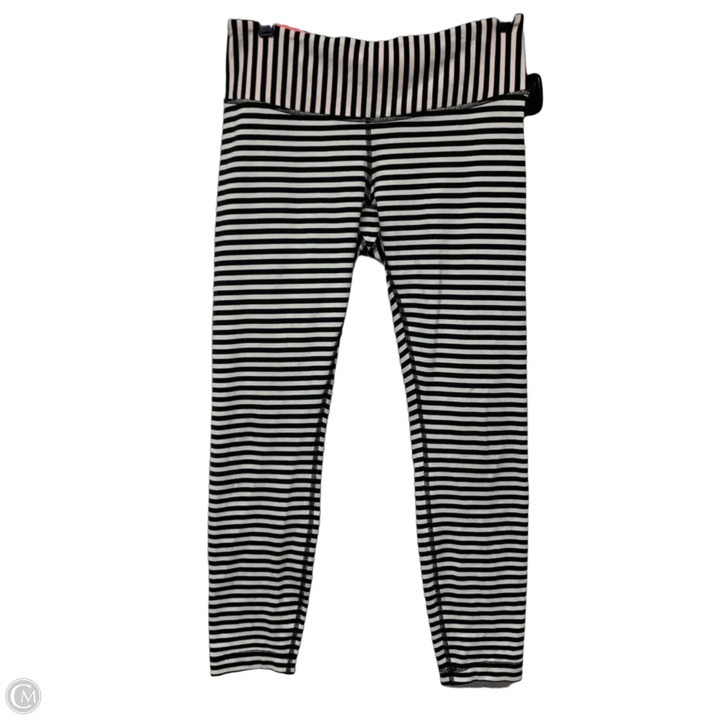 Athletic Leggings By Lululemon In Black & White, Size: M