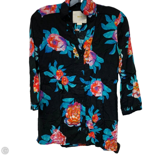 Top 3/4 Sleeve By Maeve In Black, Size: Xs