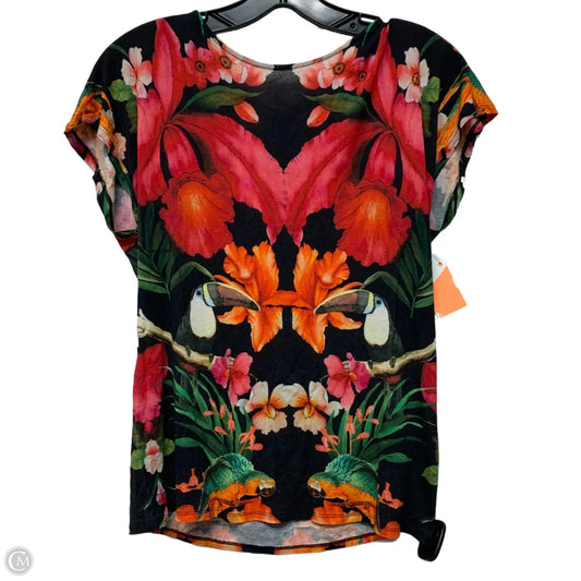 Top Short Sleeve By Ted Baker In Floral Print, Size: Xs