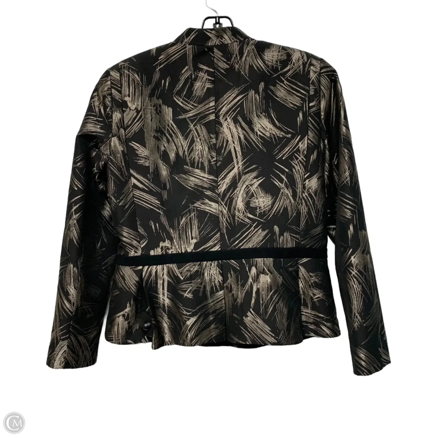Blazer Designer By Lafayette 148 In Black & Brown, Size: S
