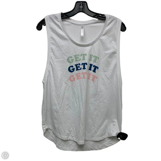 Athletic Tank Top By Fabletics In White, Size: S