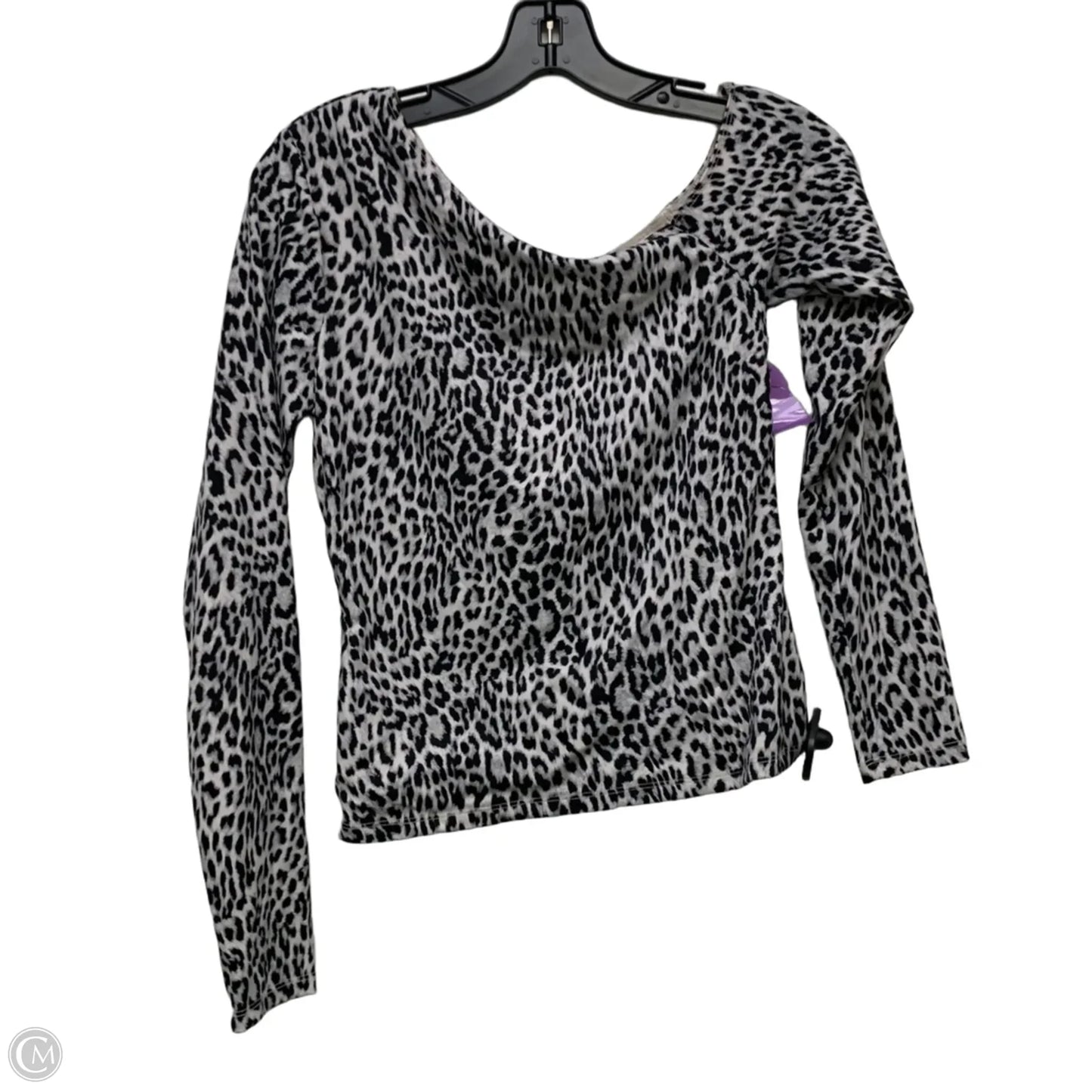 Top Long Sleeve By Good American In Grey, Size: S