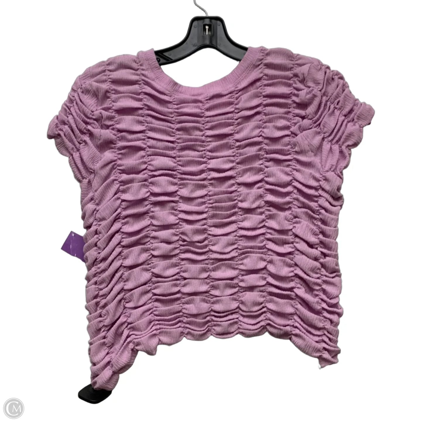 Top Short Sleeve By Anthropologie In Purple, Size: Xl