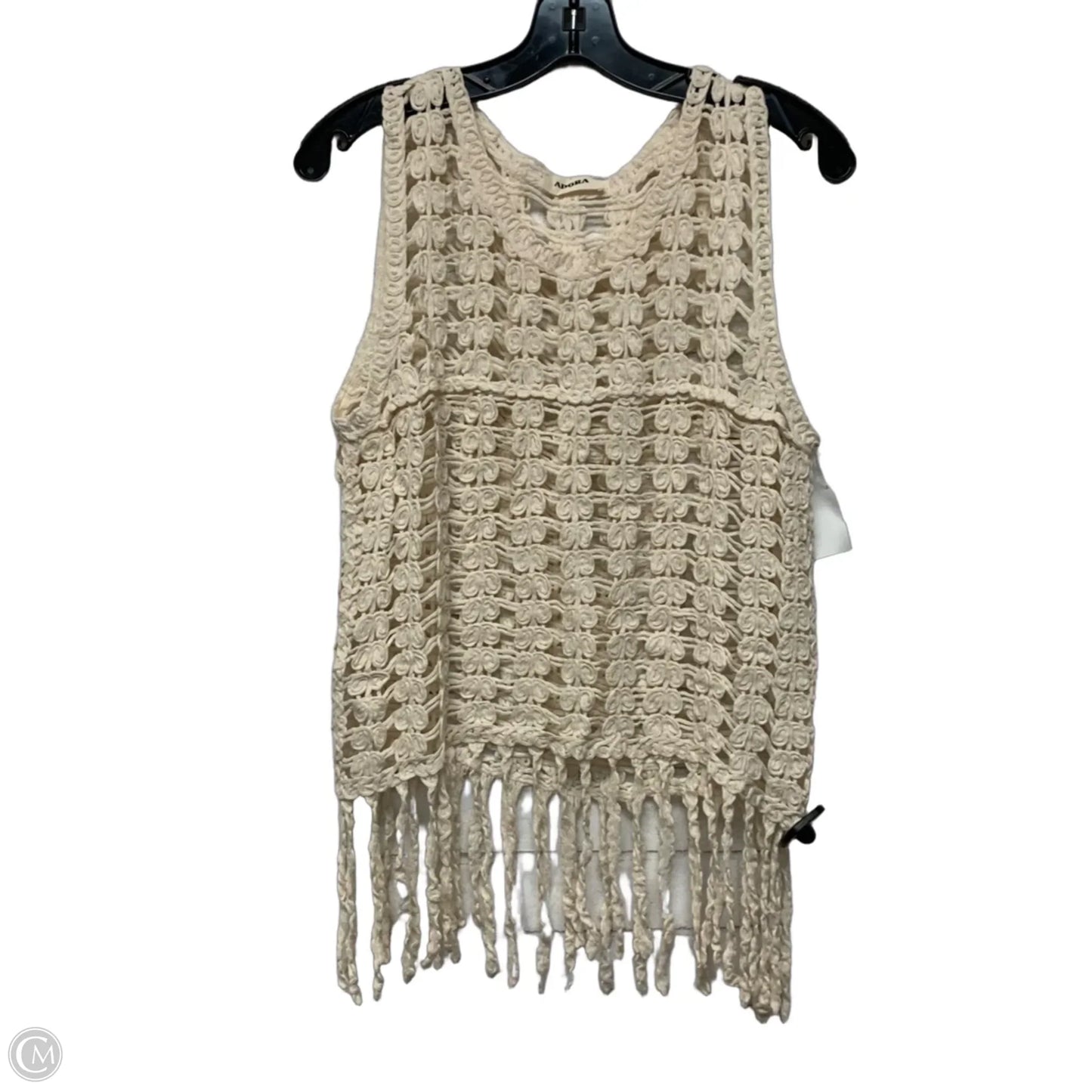 Top Sleeveless By Adora In Cream, Size: Osfm