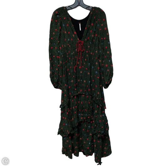 Dress Casual Maxi By Free People In Green & Red, Size: Xl