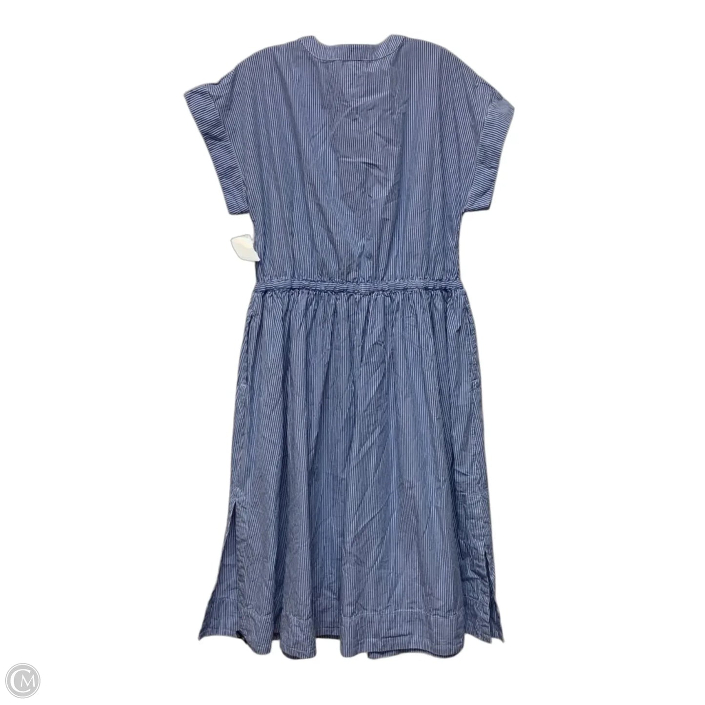 Dress Casual Midi By Free Assembly In Blue & White, Size: M