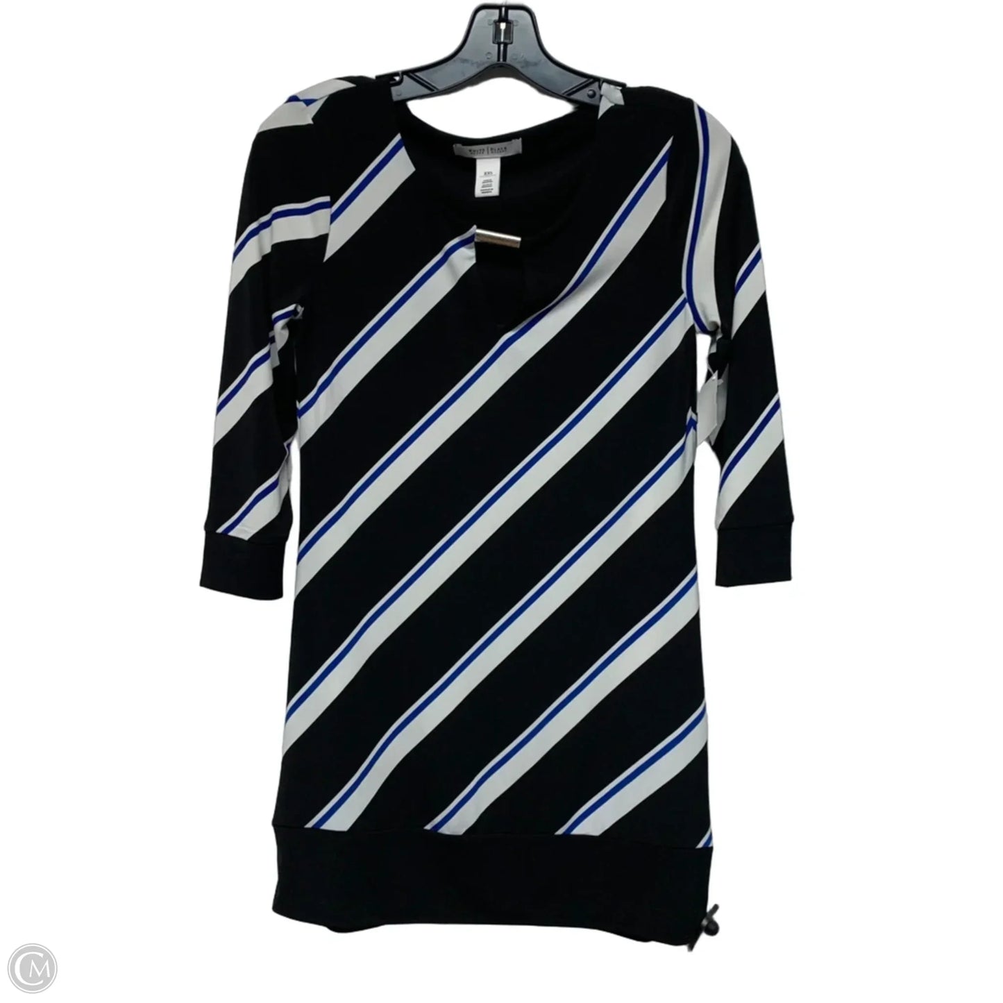 Dress Casual Short By White House Black Market In Black & Blue, Size: Xxs
