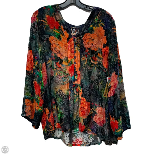 Top Long Sleeve Designer By Johnny Was In Multi-colored, Size: L