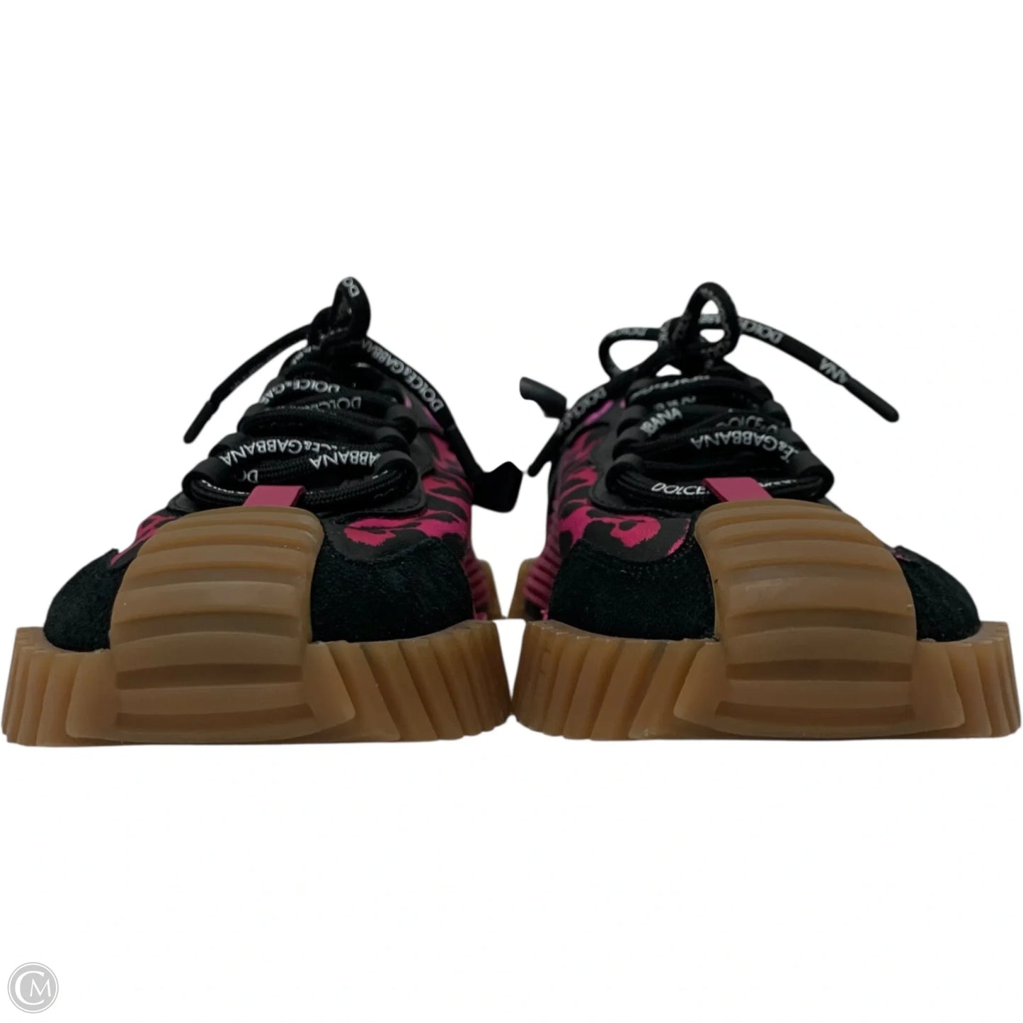 Shoes Luxury Designer By Dolce And Gabbana In Black & Pink, Size: 11.5