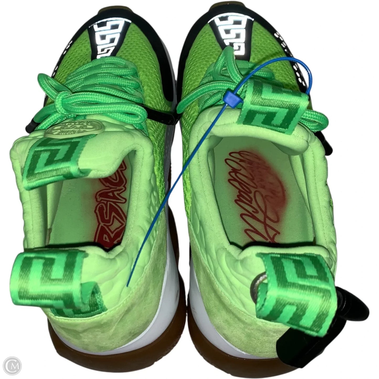 Shoes Luxury Designer By Versace In Green, Size: 11
