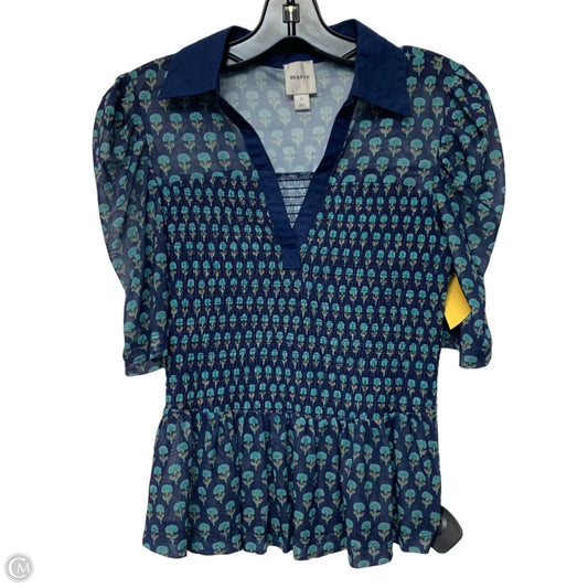 Top Short Sleeve By Maeve In Blue & Green, Size: S