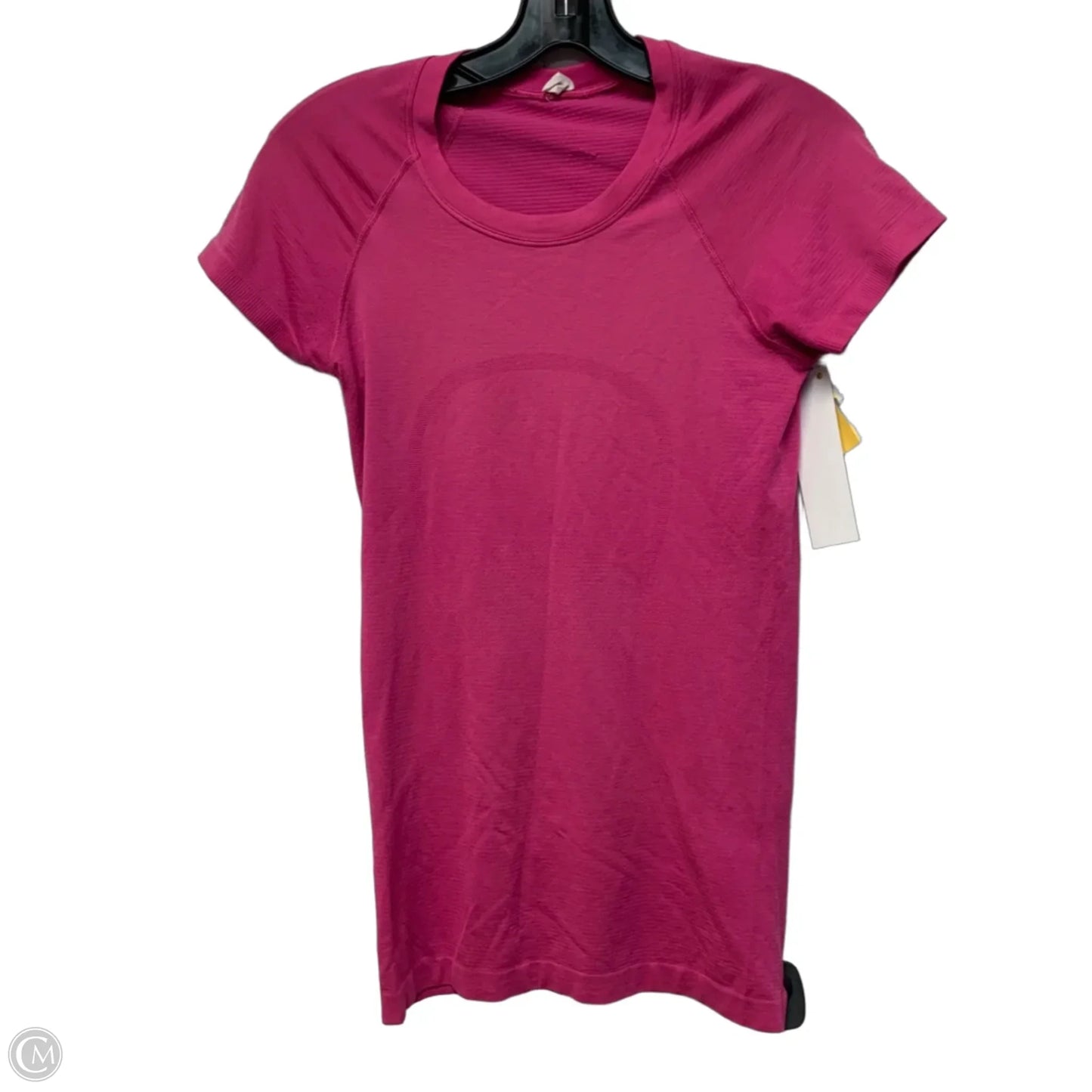 Athletic Top Short Sleeve By Lululemon In Pink, Size: S
