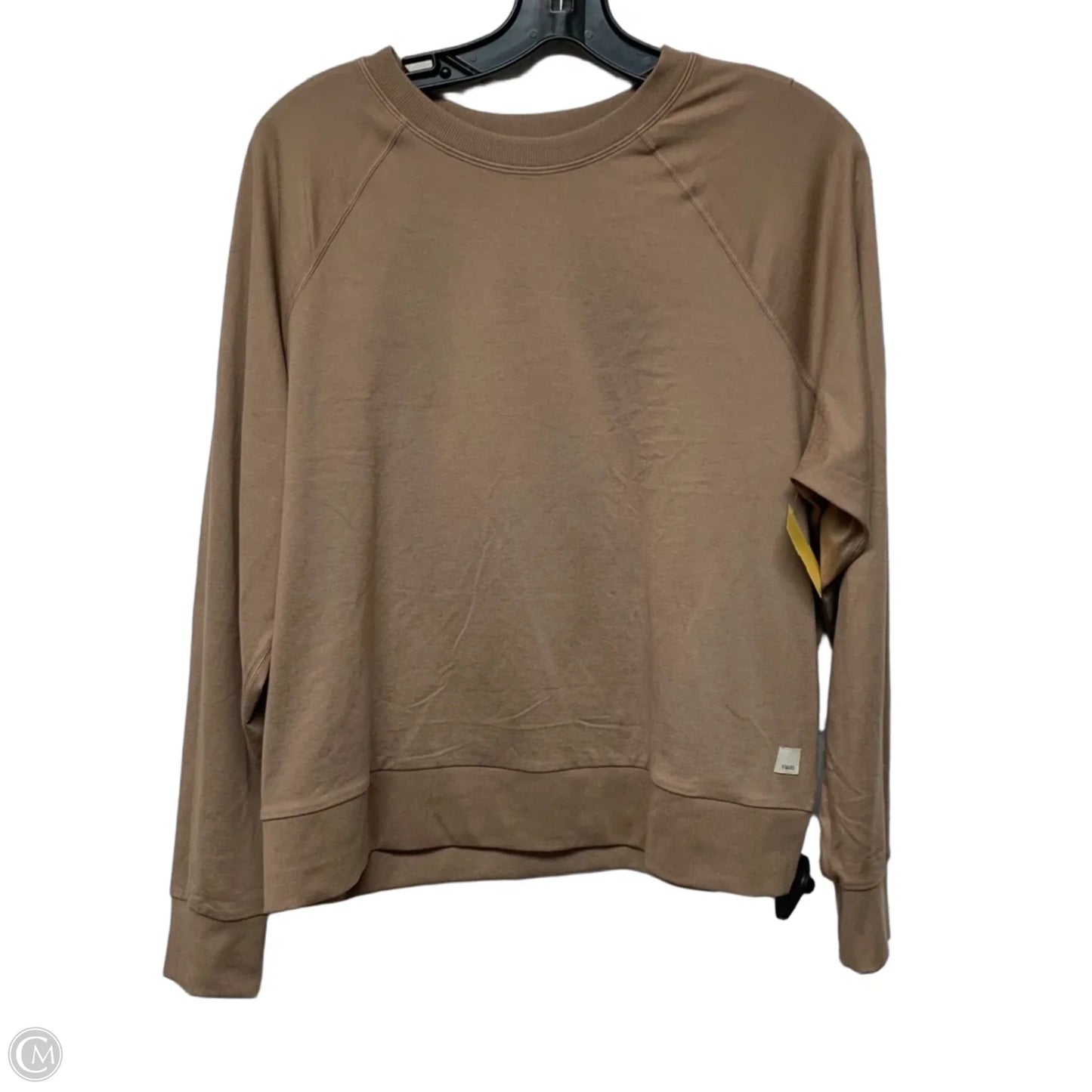 Athletic Top Long Sleeve Crewneck By Vuori In Brown, Size: S