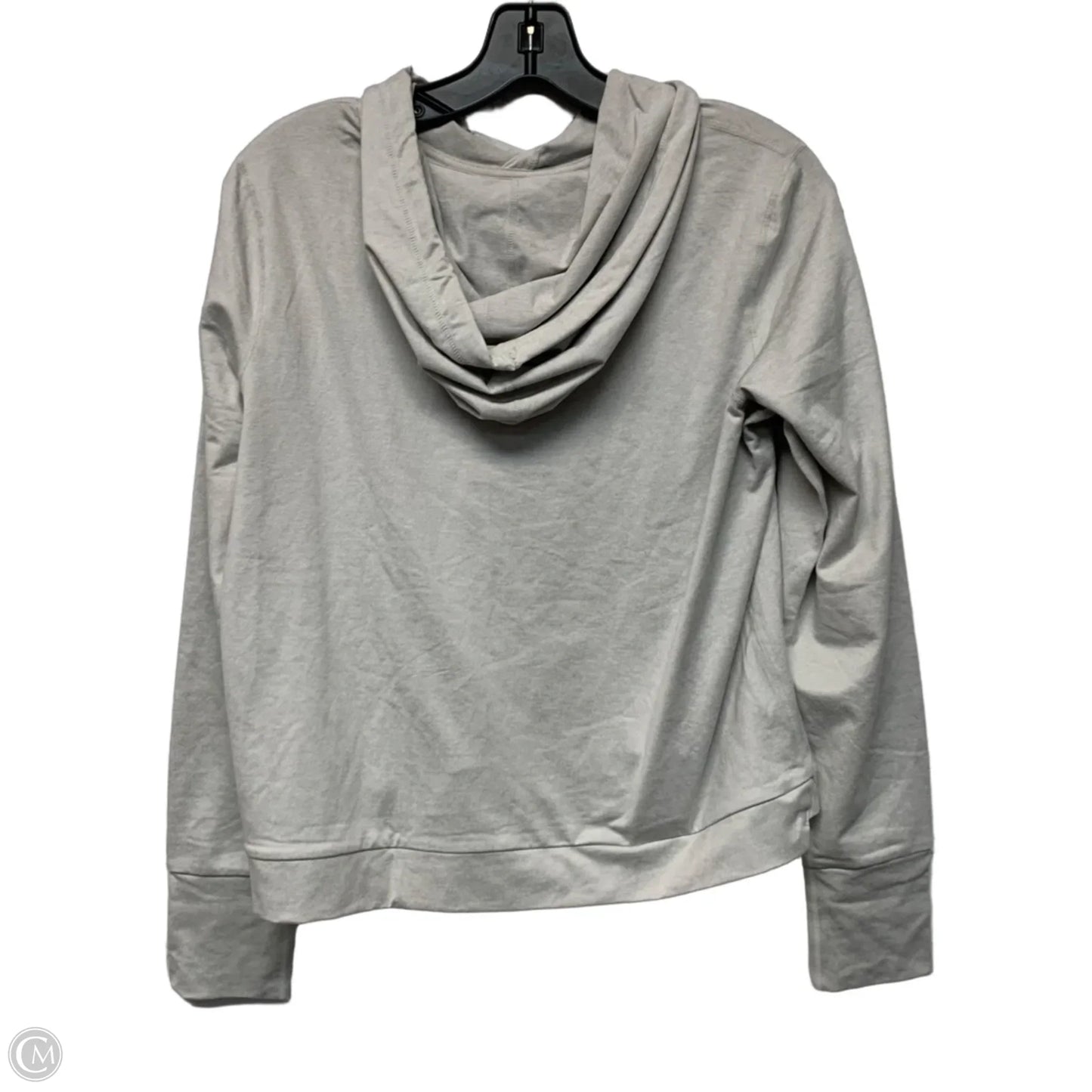 Athletic Top Long Sleeve Hoodie By Vuori In White, Size: M
