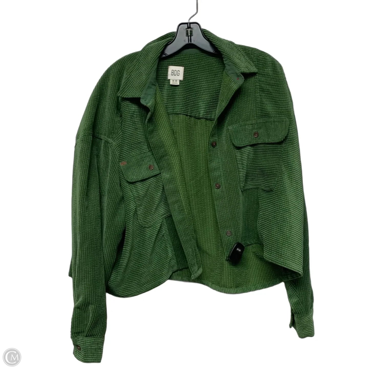 Jacket Shirt By Bdg In Green, Size: M