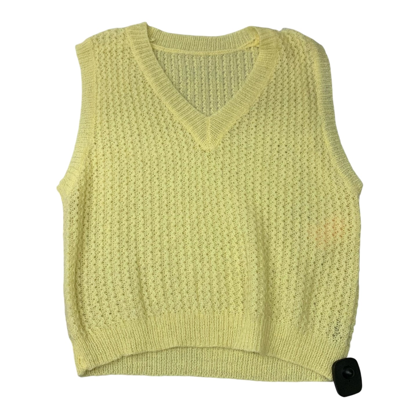 Vest Sweater By Cider In Yellow, Size: M