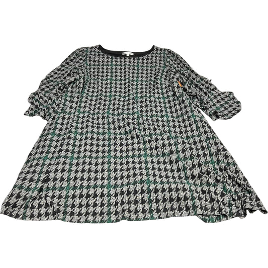 Dress Casual Short By Sandra Darren In Houndstooth, Size: 3x