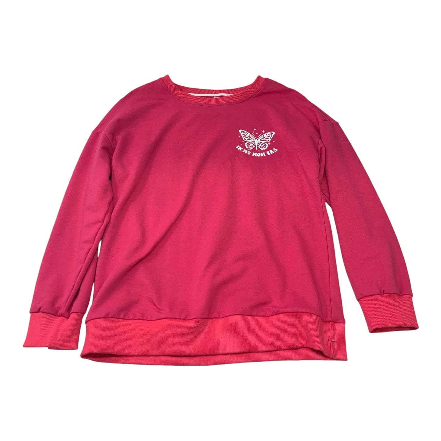 Sweatshirt Crewneck By Clothes Mentor In Hot Pink, Size: M