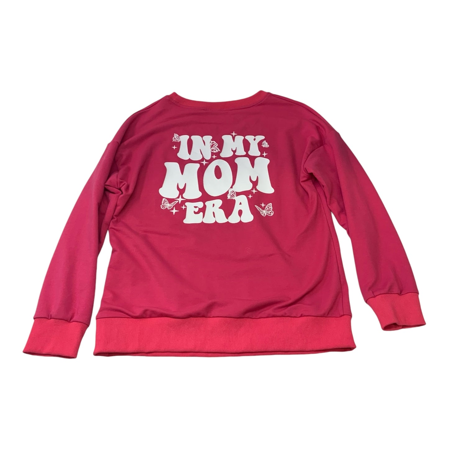 Sweatshirt Crewneck By Clothes Mentor In Hot Pink, Size: M