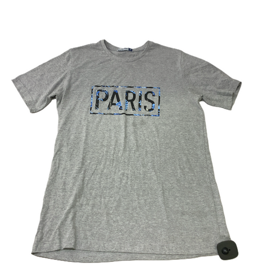 Grey  Top Short Sleeve By plaisir de Paris  Size: M