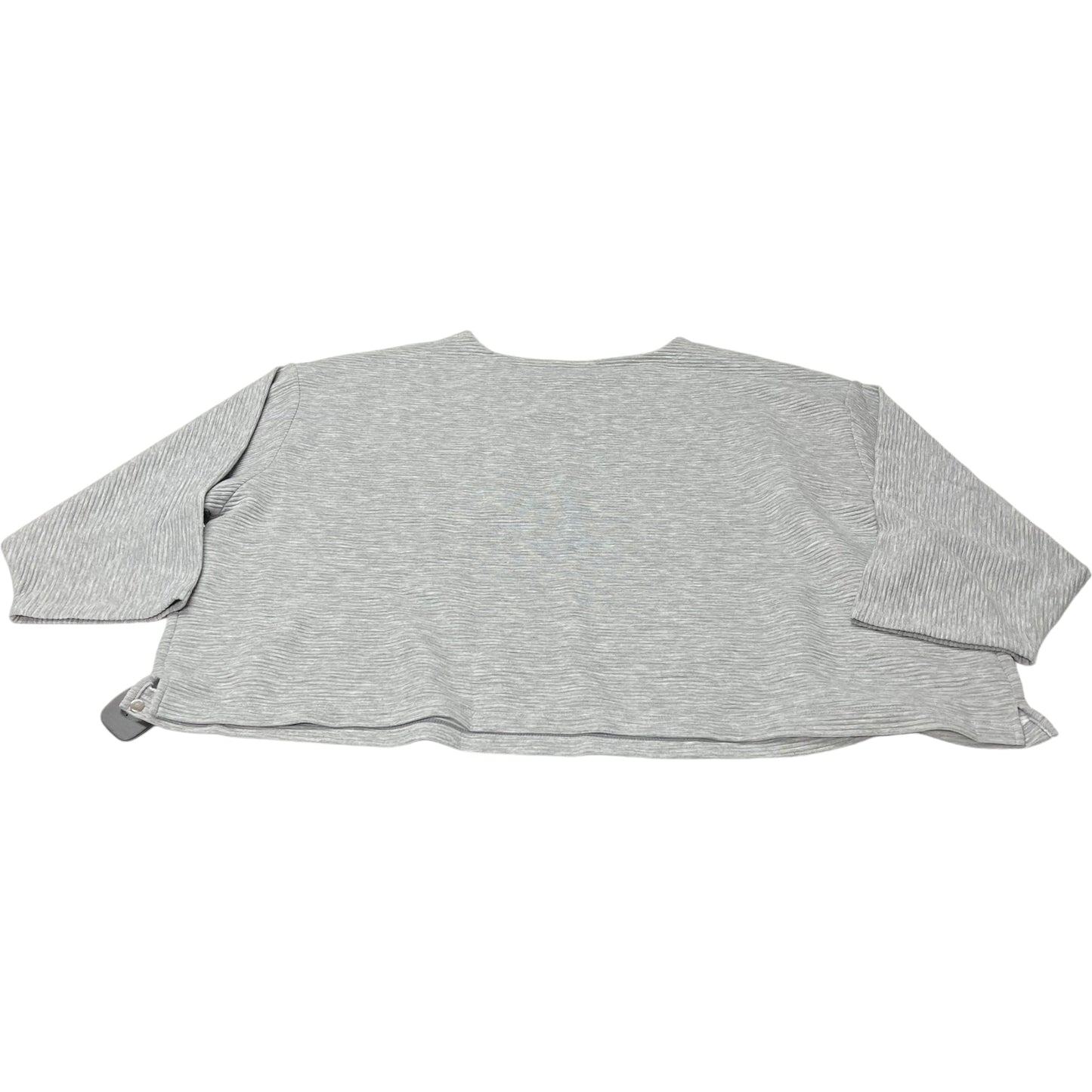 Top Long Sleeve Basic By A New Day In Grey, Size: 3x