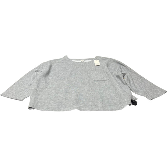 Top Long Sleeve Basic By A New Day In Grey, Size: 3x