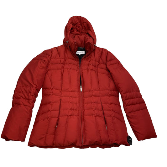 Coat Puffer & Quilted By Calvin Klein In Red, Size: S